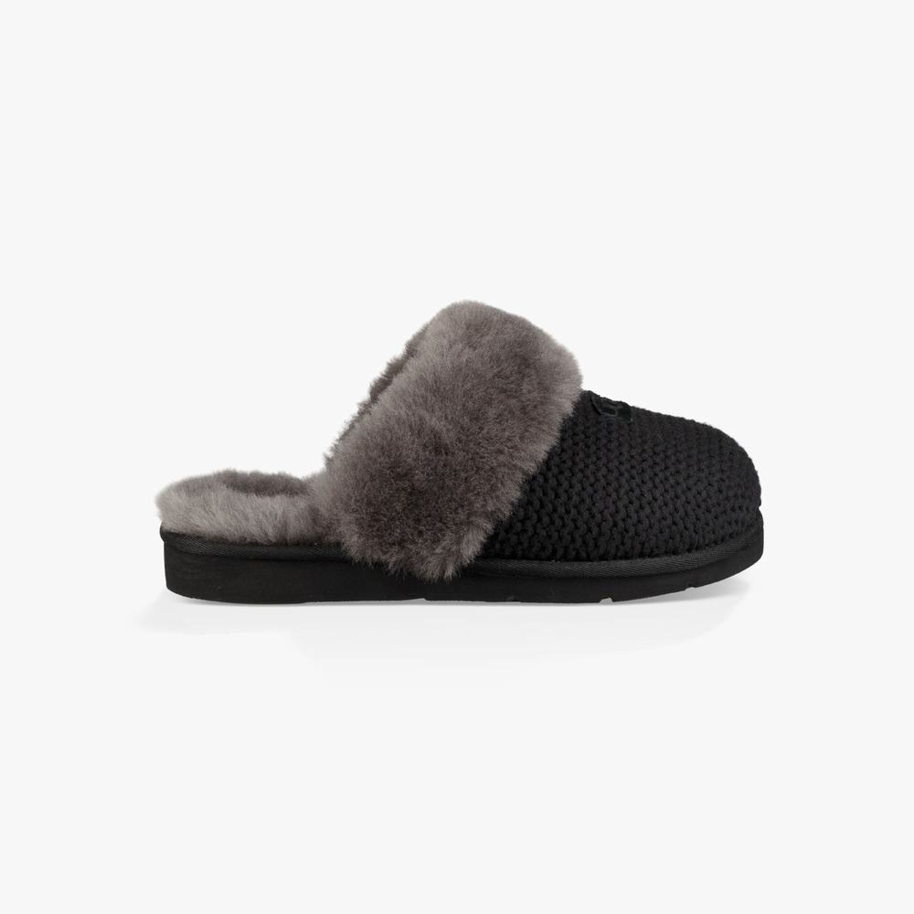 Chausson UGG Cozy Knit Femme Noir Soldes 525LTSQI